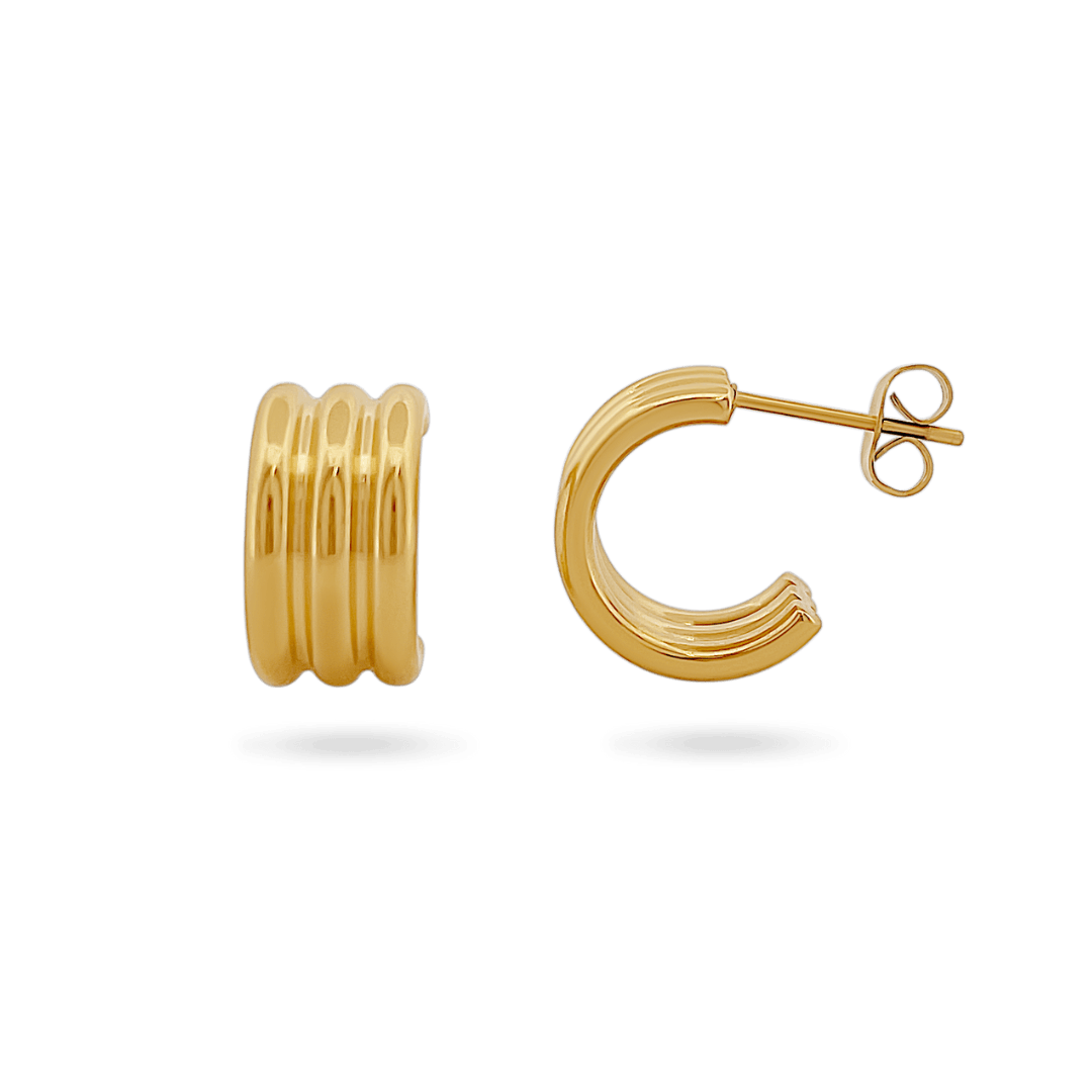 Rima Hoop Earrings Earrings IceLink-BL Gold PVD  